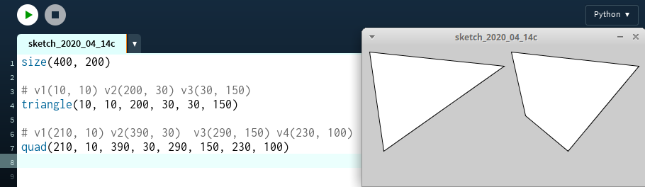 triangulo e quadrilátero